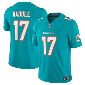 Mens Kids Youths 17 Jaylen Waddle Aqua Vapor Stitched Jersey